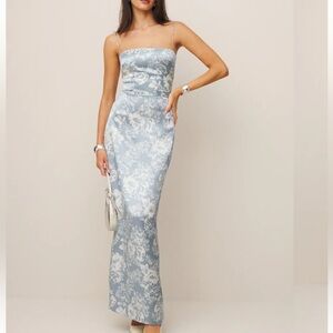Reformation Blue Floral Maxi Dress